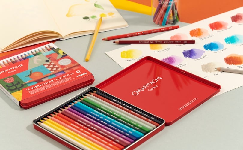 Amazon.com : Caran D'ache Supracolor Metal Box Set Of 40